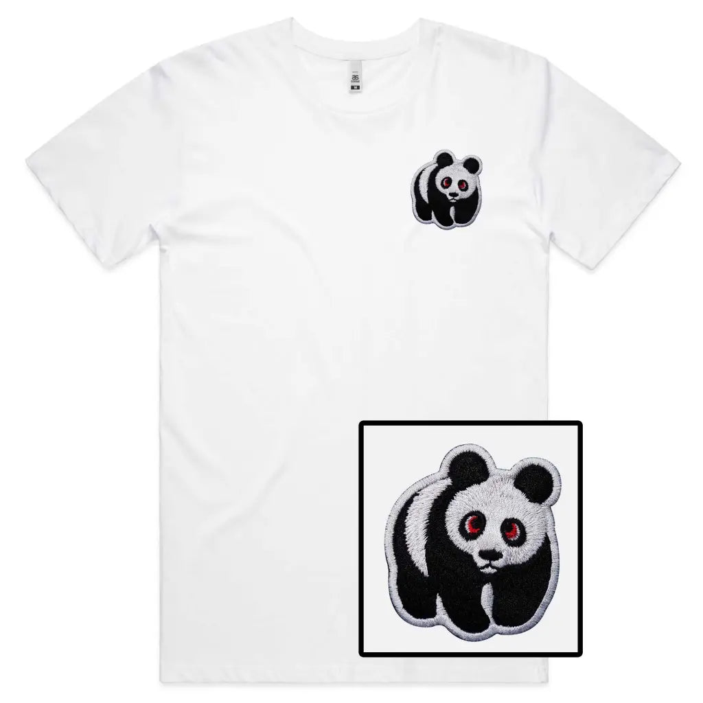 Panda Embroidered T-Shirt - Tshirtpark.com