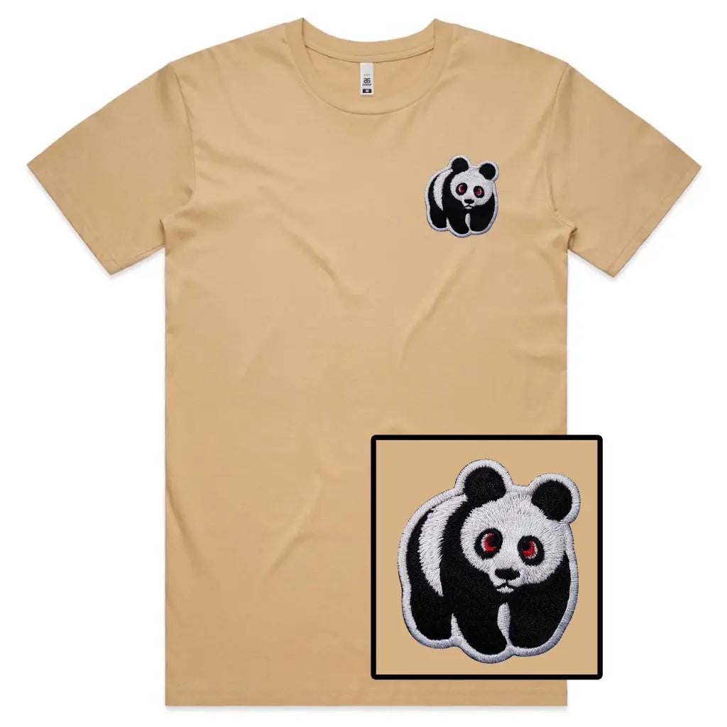 Panda Embroidered T-Shirt - Tshirtpark.com
