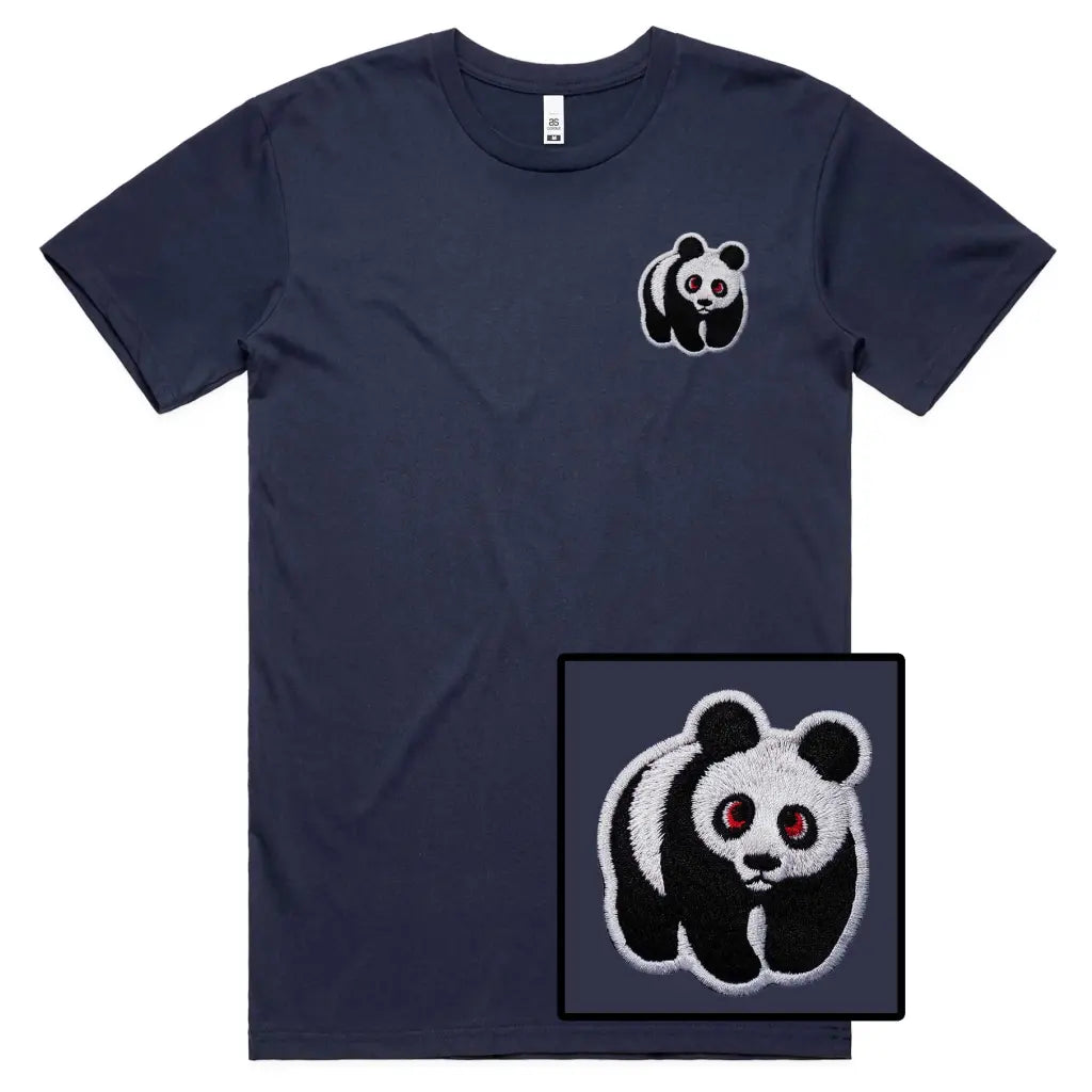 Panda Embroidered T-Shirt - Tshirtpark.com