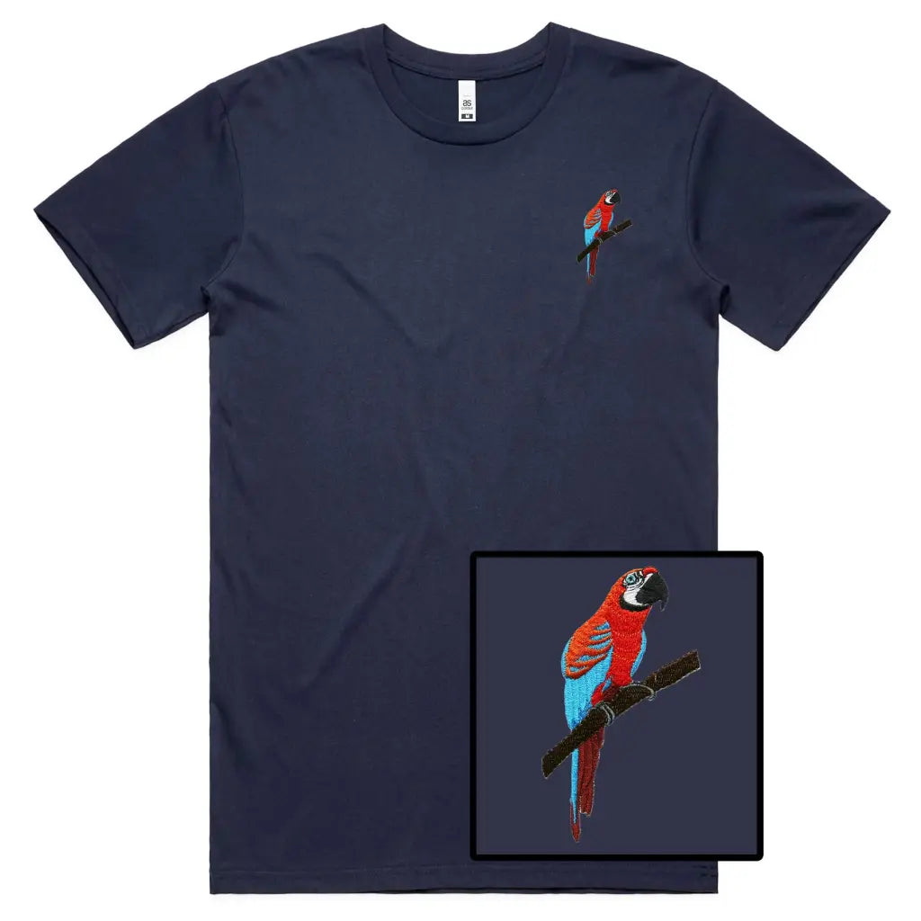 Parrot Embroidered T-Shirt - Tshirtpark.com