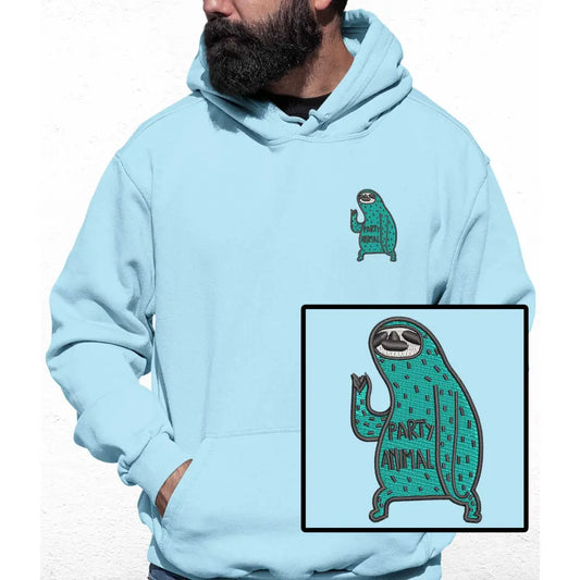 Party Animal Embroidered Colour Hoodie - Tshirtpark.com