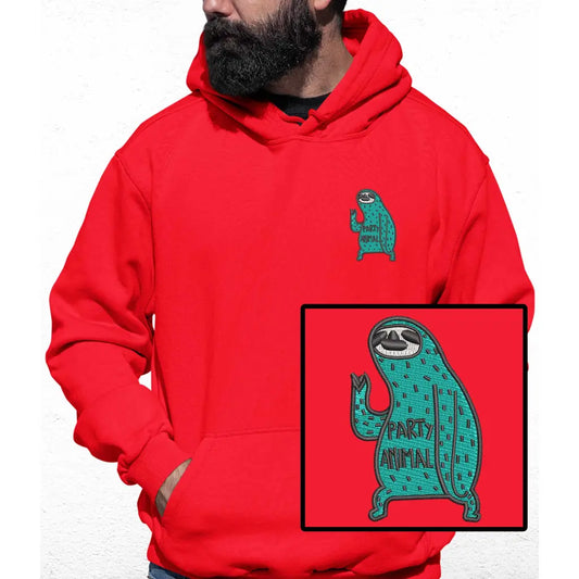 Party Animal Embroidered Colour Hoodie - Tshirtpark.com