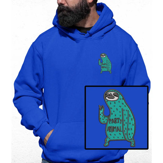 Party Animal Embroidered Colour Hoodie - Tshirtpark.com