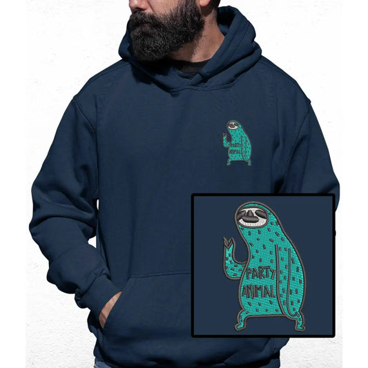 Party Animal Embroidered Colour Hoodie - Tshirtpark.com