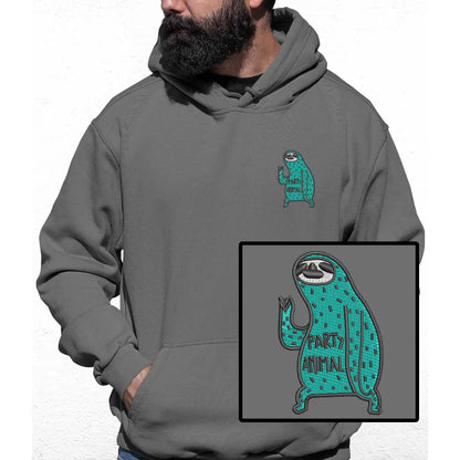 Party Animal Embroidered Colour Hoodie - Tshirtpark.com