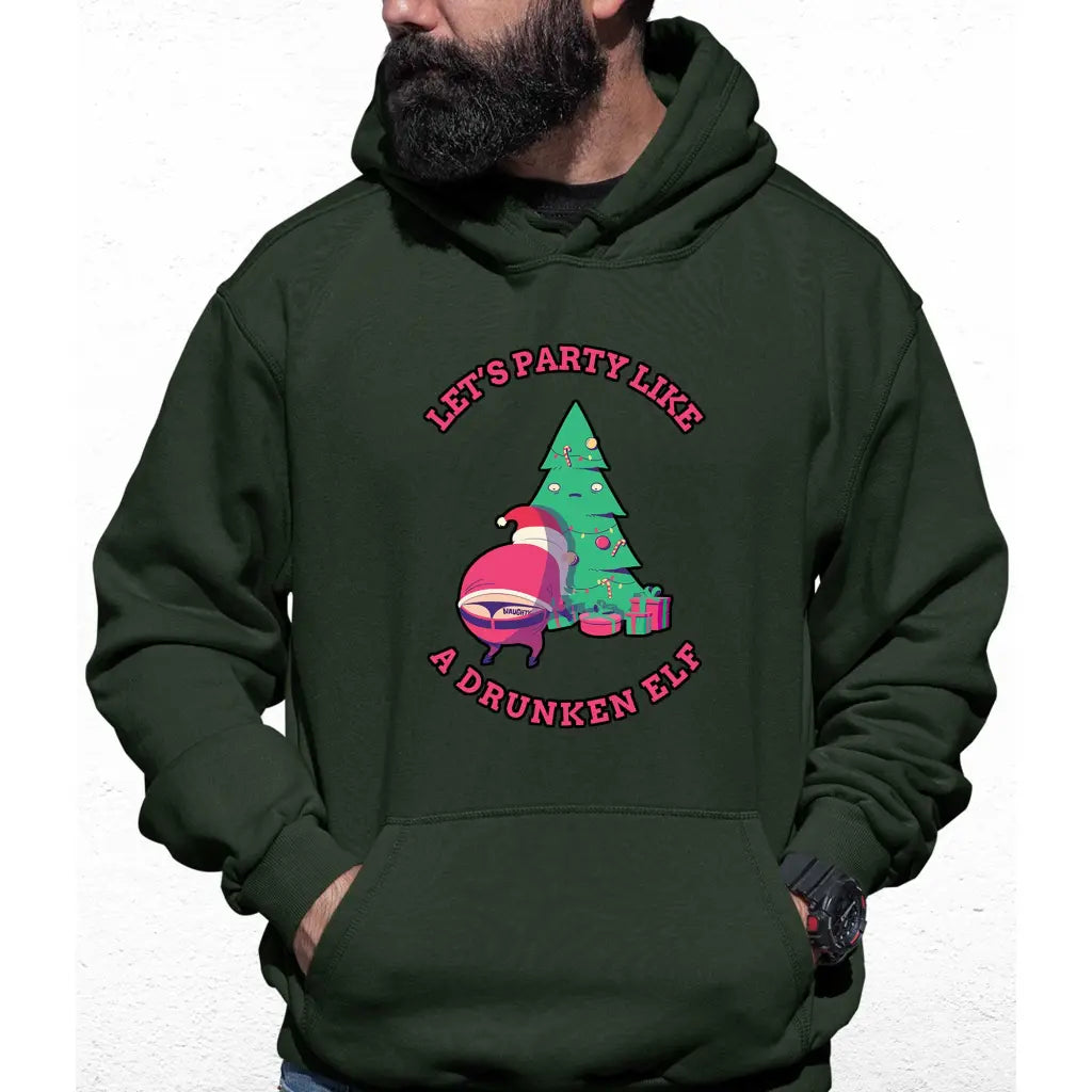 Party Like A Drunken Elf Colour Hoodie - Tshirtpark.com