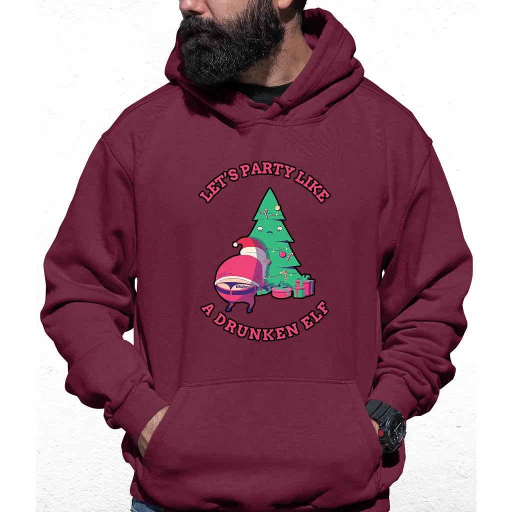 Party Like A Drunken Elf Colour Hoodie - Tshirtpark.com