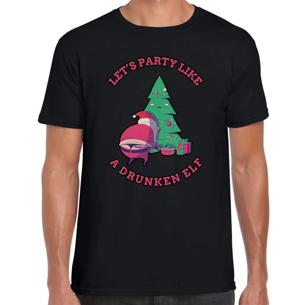Party Like A Drunken Elf T-Shirt - Tshirtpark.com