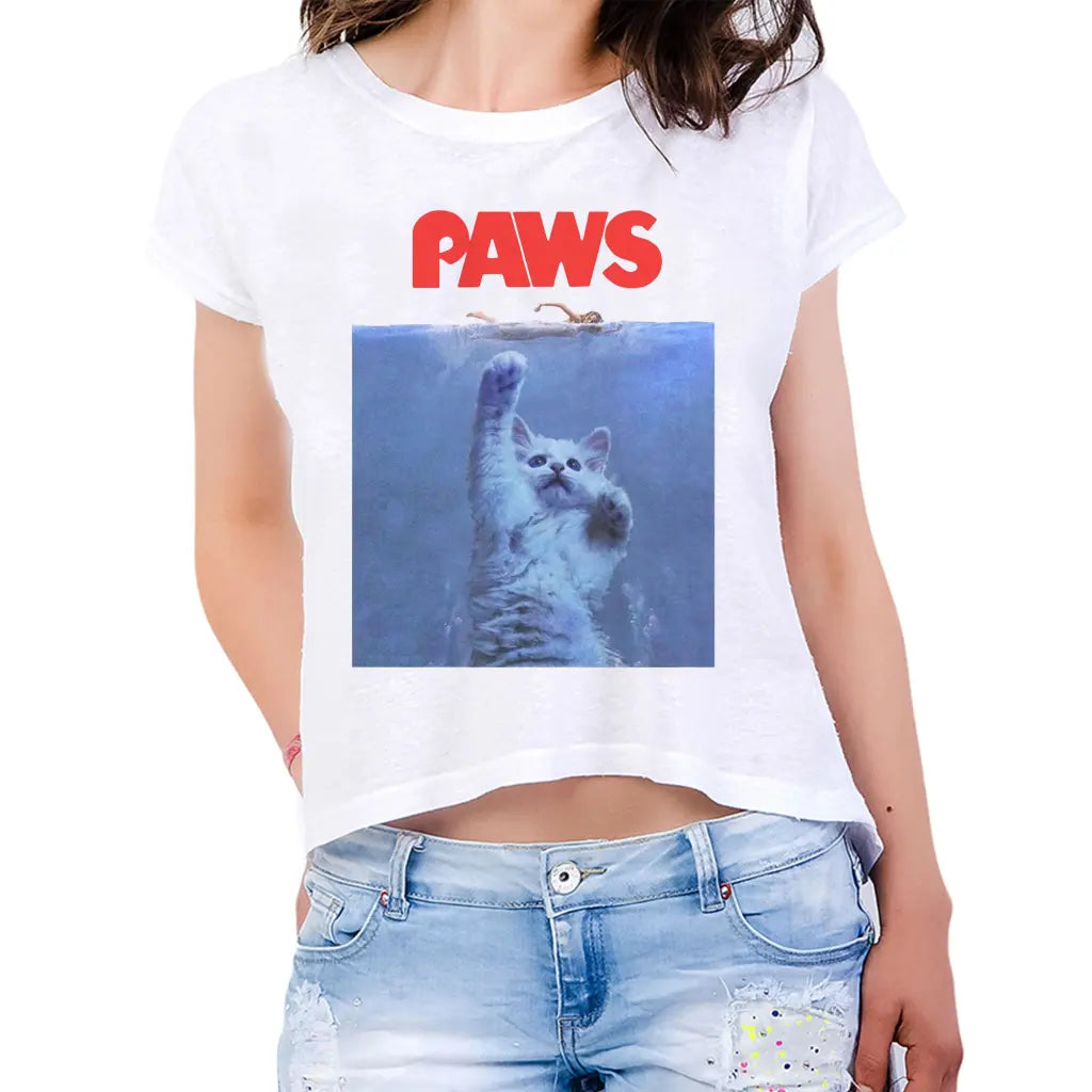 Paws Womens Crop Tee - Tshirtpark.com