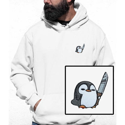 Penguin Knife Embroidered Colour Hoodie - Tshirtpark.com