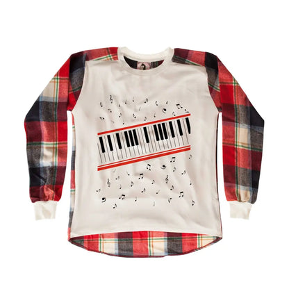 Piano Chequered SweatShirt - Tshirtpark.com