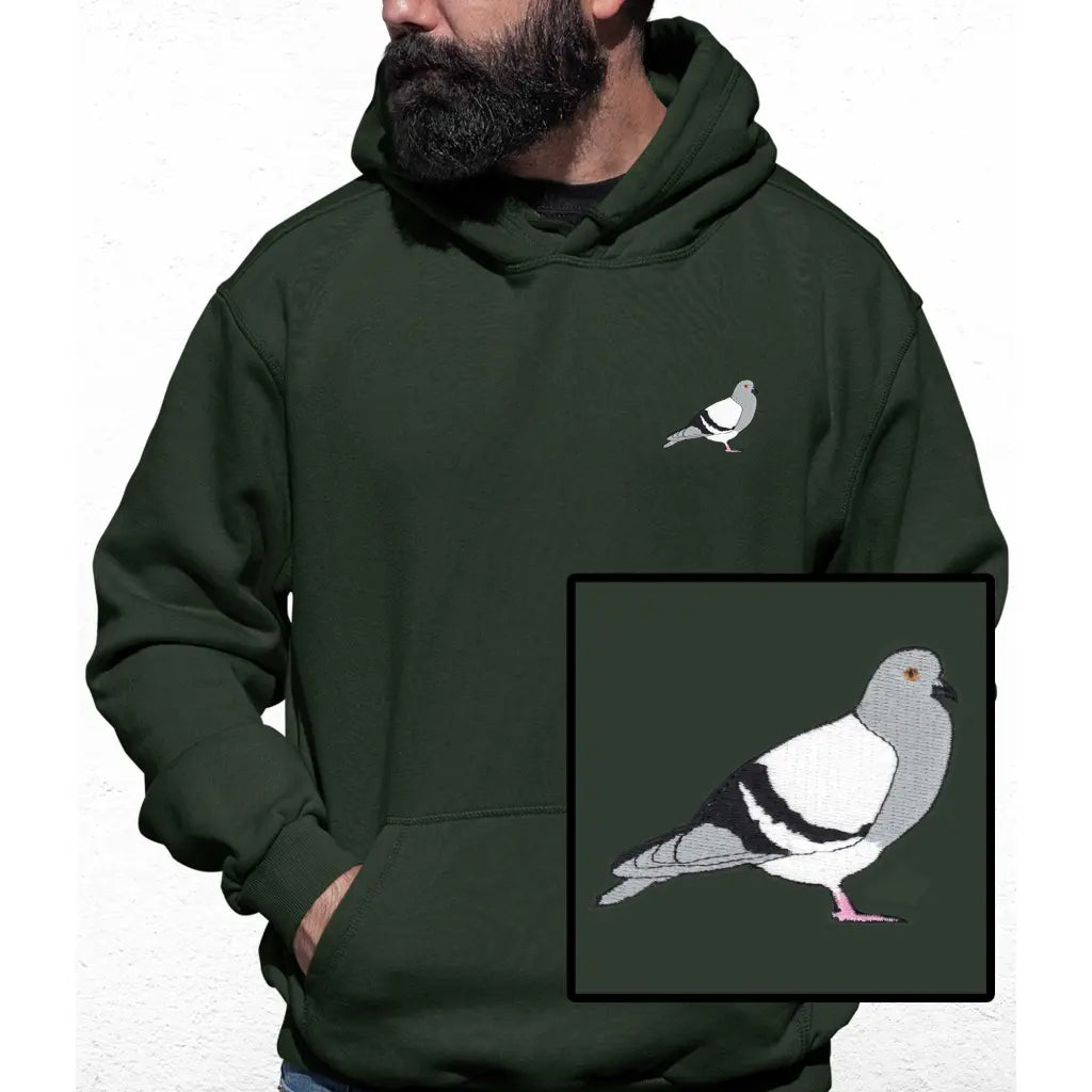 Pigeon Embroidered Colour Hoodie - Tshirtpark.com