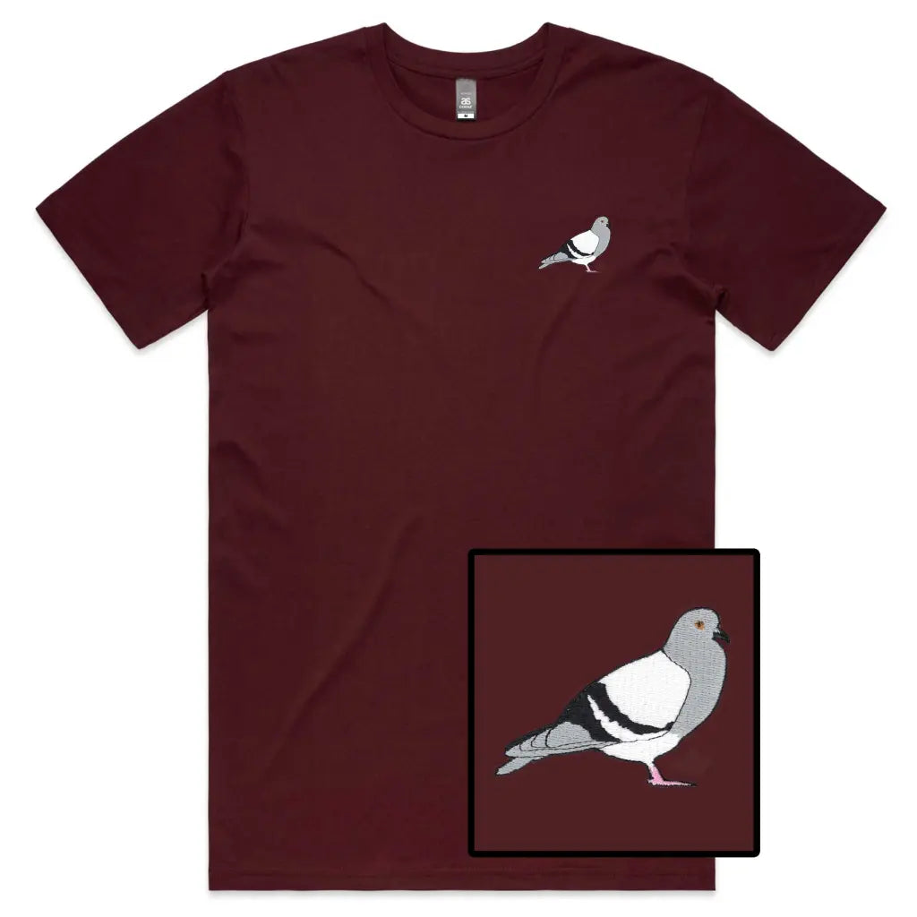 Pigeon Embroidered T-Shirt - Tshirtpark.com