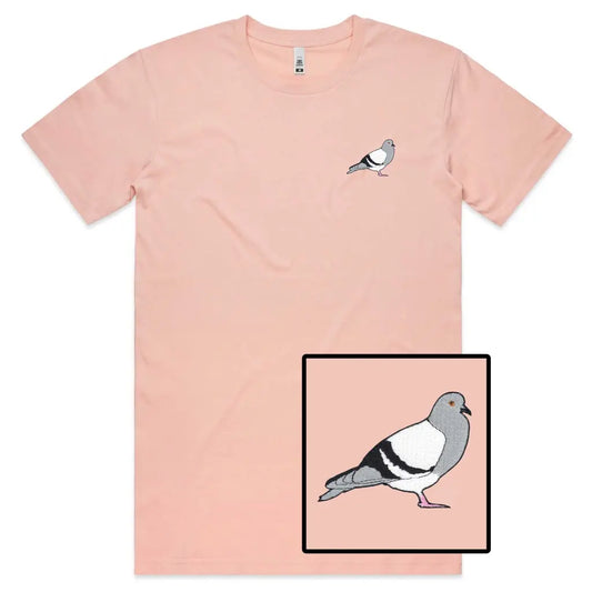 Pigeon Embroidered T-Shirt - Tshirtpark.com