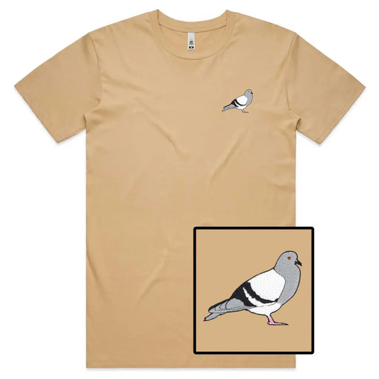 Pigeon Embroidered T-Shirt - Tshirtpark.com