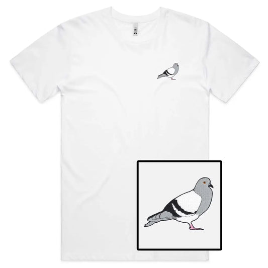 Pigeon Embroidered T-Shirt - Tshirtpark.com