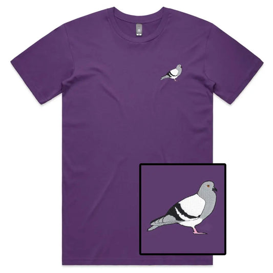 Pigeon Embroidered T-Shirt - Tshirtpark.com