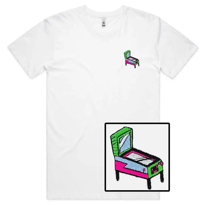 Pinball Embroidered T-Shirt - Tshirtpark.com