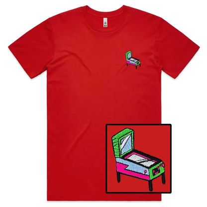 Pinball Embroidered T-Shirt - Tshirtpark.com