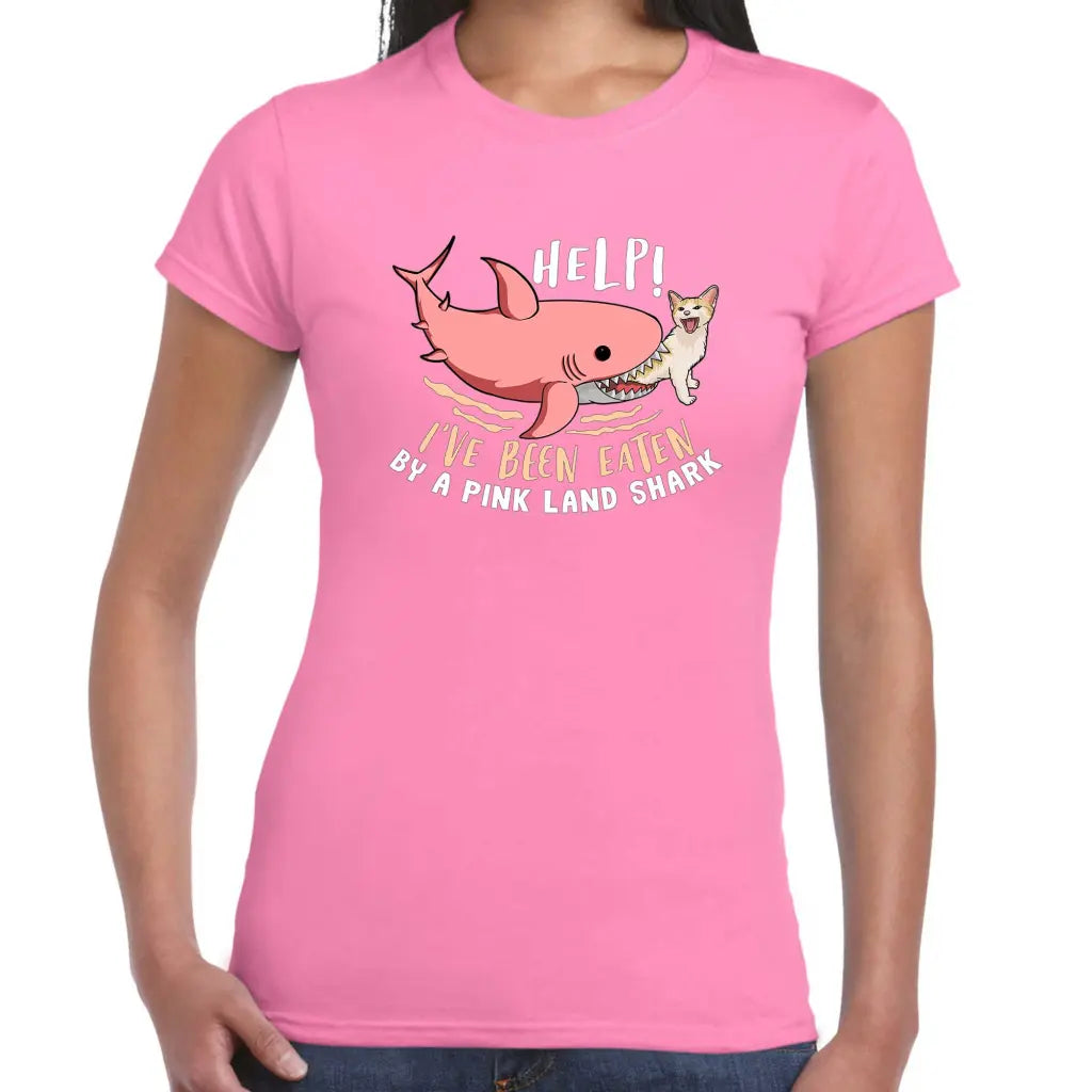 Pink Land Shark Ladies T-shirt - Tshirtpark.com