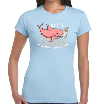 Pink Land Shark Ladies T-shirt - Tshirtpark.com