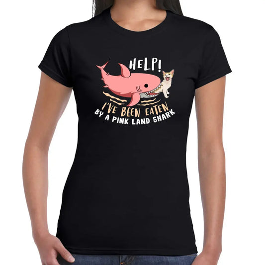 Pink Land Shark Ladies T-shirt - Tshirtpark.com