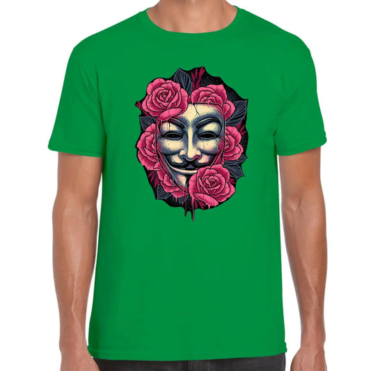 Pink Rose Mask T-Shirt - Tshirtpark.com