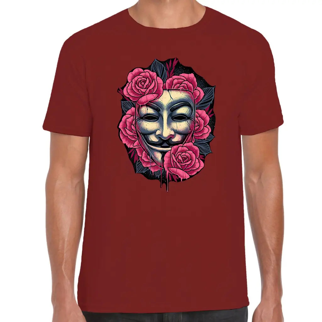 Pink Rose Mask T-Shirt - Tshirtpark.com