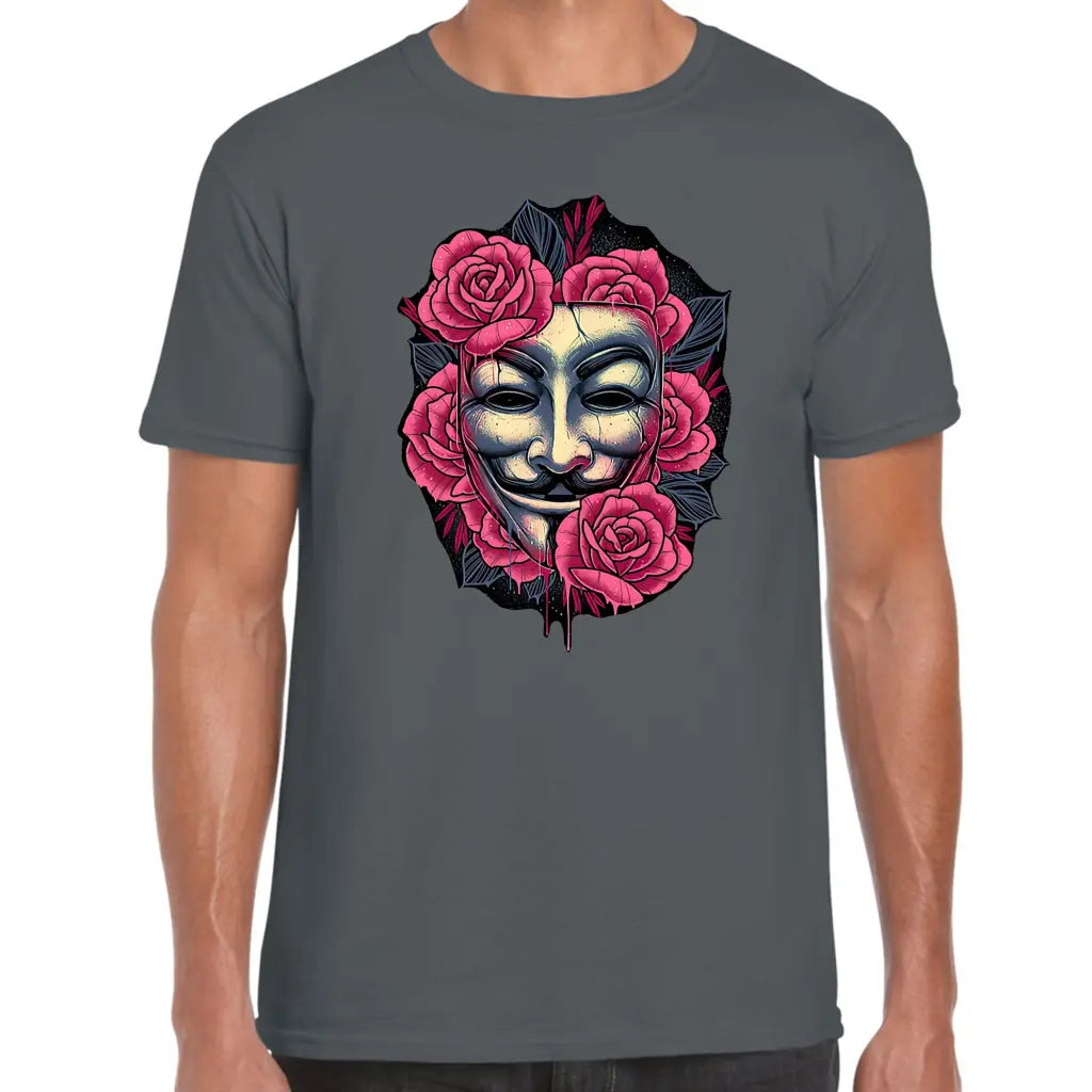 Pink Rose Mask T-Shirt - Tshirtpark.com