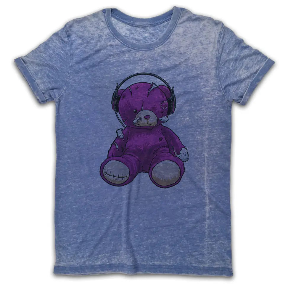 Pink Teddy Bear Vintage Burn-Out T-Shirt - Tshirtpark.com