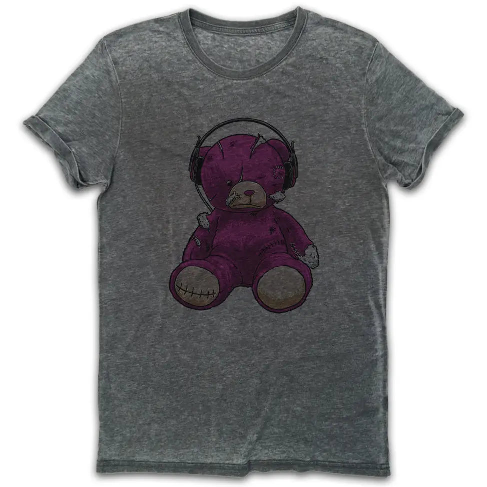 Pink Teddy Bear Vintage Burn-Out T-Shirt - Tshirtpark.com