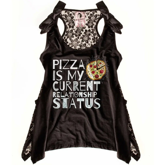 Pizza Is My Current Relationship Status LACE TOP