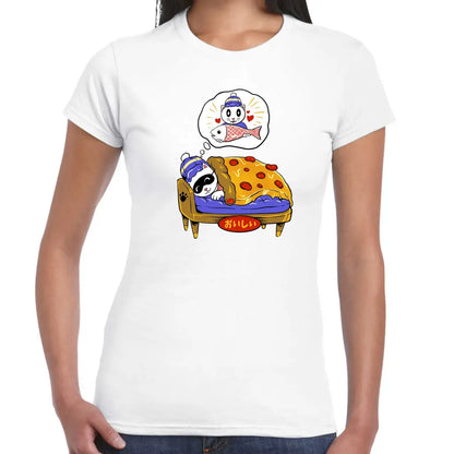 Pizza Panda Dreamer Ladies T-shirt - Tshirtpark.com