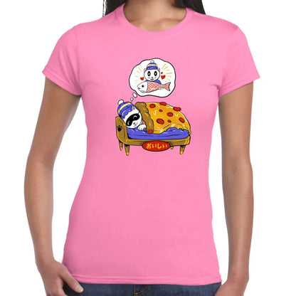 Pizza Panda Dreamer Ladies T-shirt - Tshirtpark.com