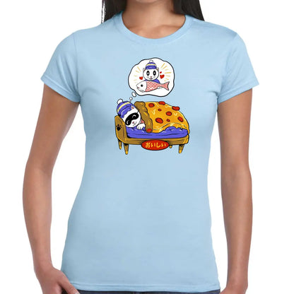 Pizza Panda Dreamer Ladies T-shirt - Tshirtpark.com