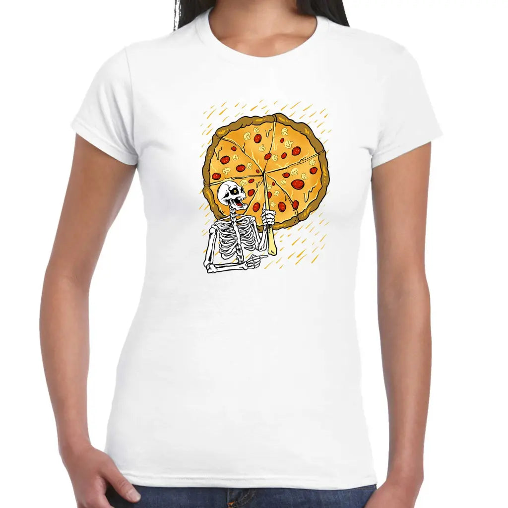Pizza Skull Ladies T-shirt - Tshirtpark.com