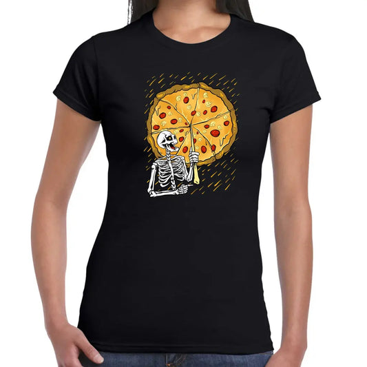 Pizza Skull Ladies T-shirt - Tshirtpark.com