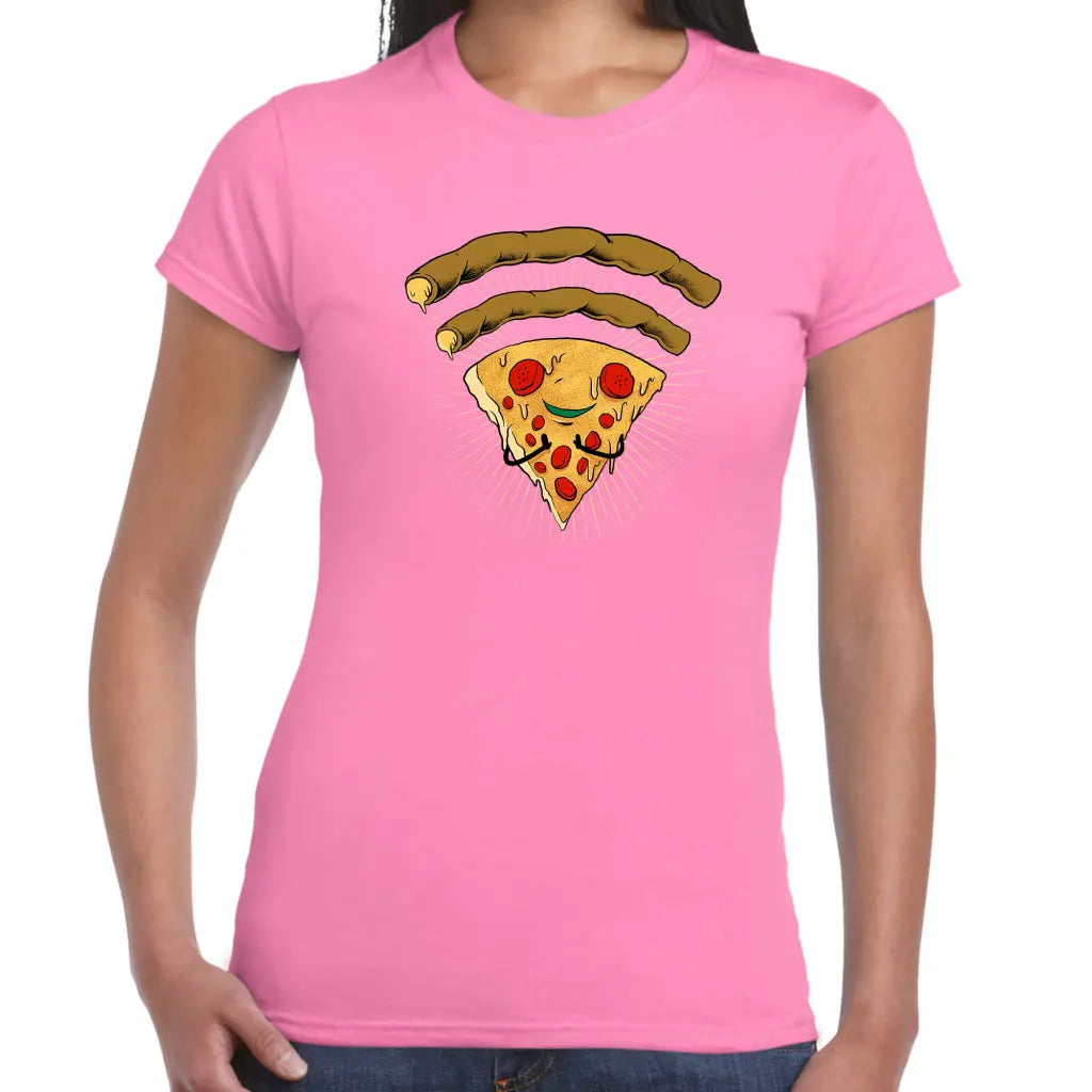 Pizza Wi-Fi Ladies T-shirt - Tshirtpark.com