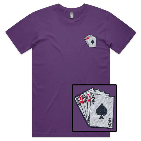 Poker Embroidered T-Shirt - Tshirtpark.com