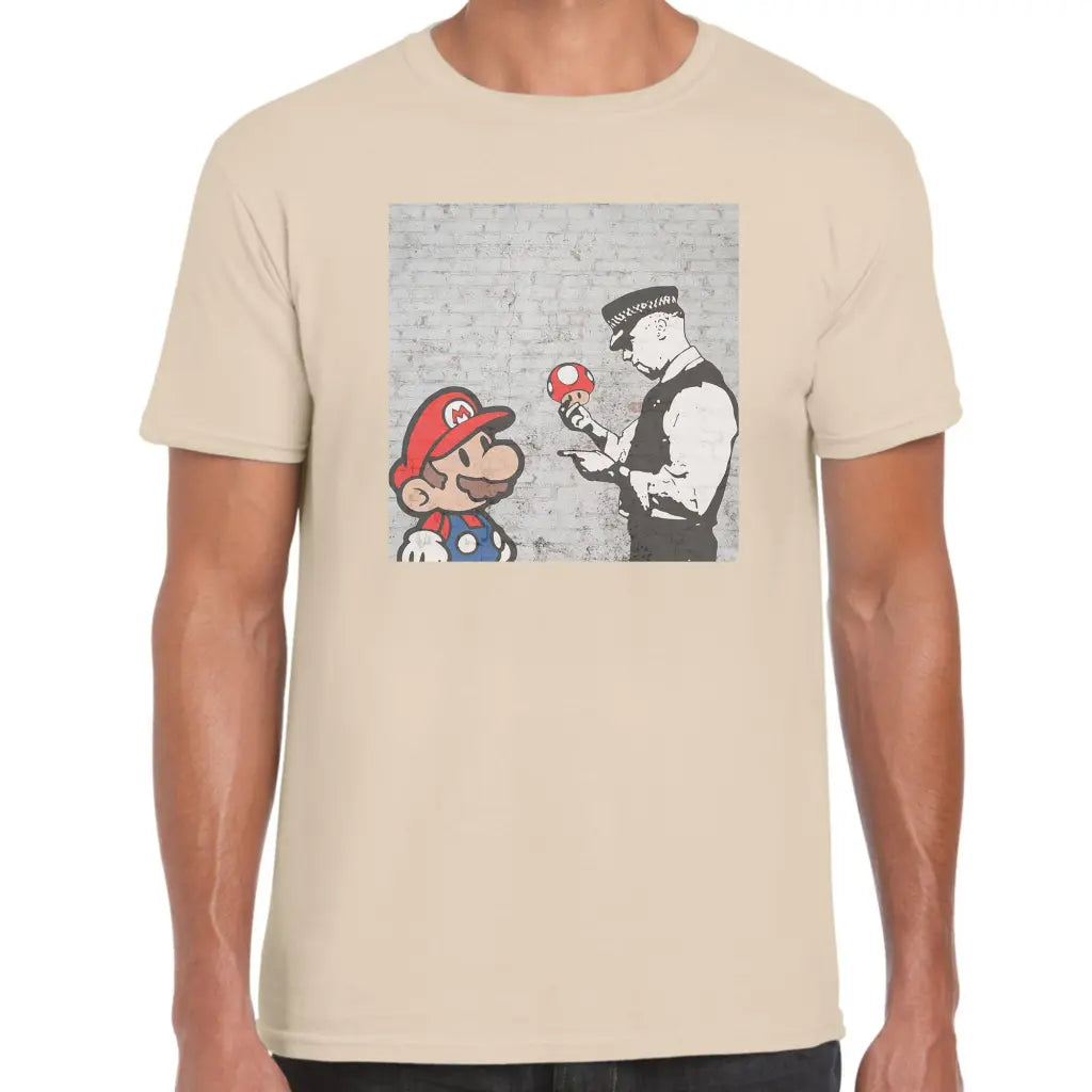 Police Mushroom Banksy T-Shirt - Tshirtpark.com