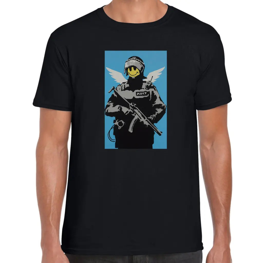 Policeman Smile Banksy T-Shirt - Tshirtpark.com