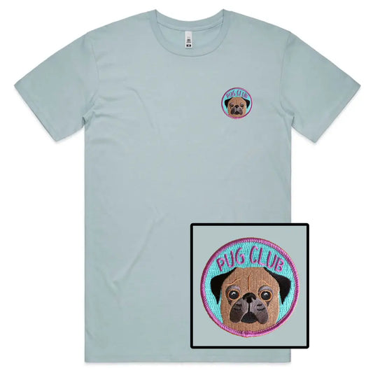 Pug Club Embroidered T-Shirt - Tshirtpark.com