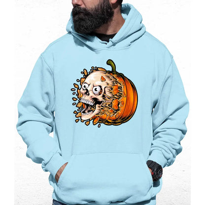 Pumpkin Burst Skull Colour Hoodie - Tshirtpark.com