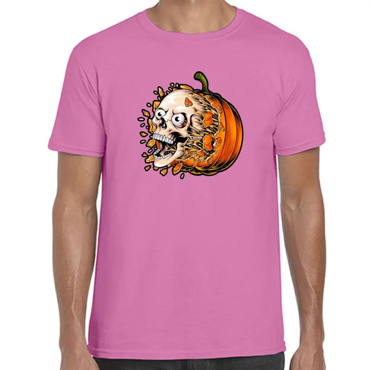 Pumpkin Burst Skull T-Shirt - Tshirtpark.com