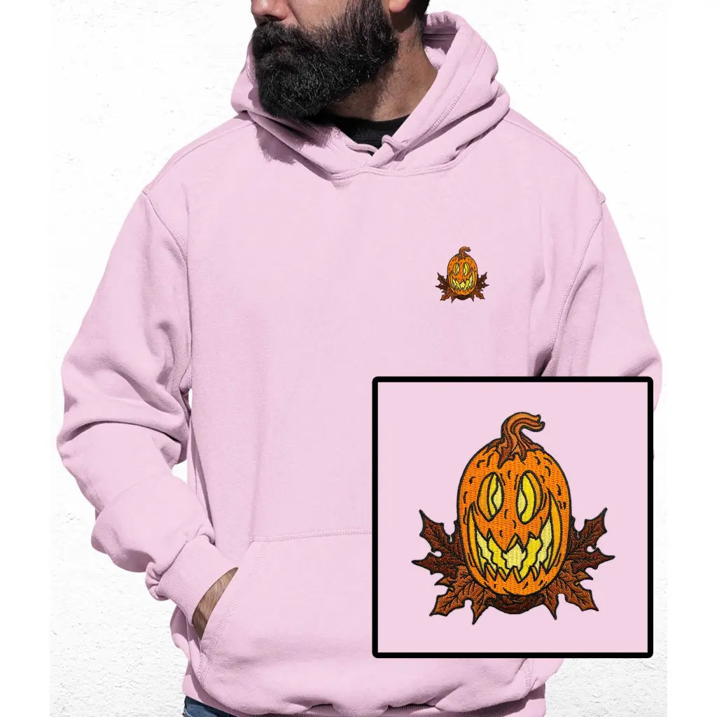 Pumpkin Leaf Embroidered Colour Hoodie - Tshirtpark.com