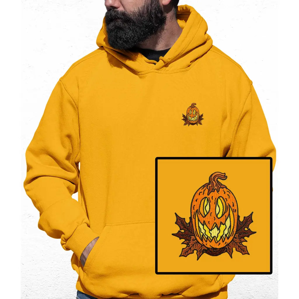 Pumpkin Leaf Embroidered Colour Hoodie - Tshirtpark.com