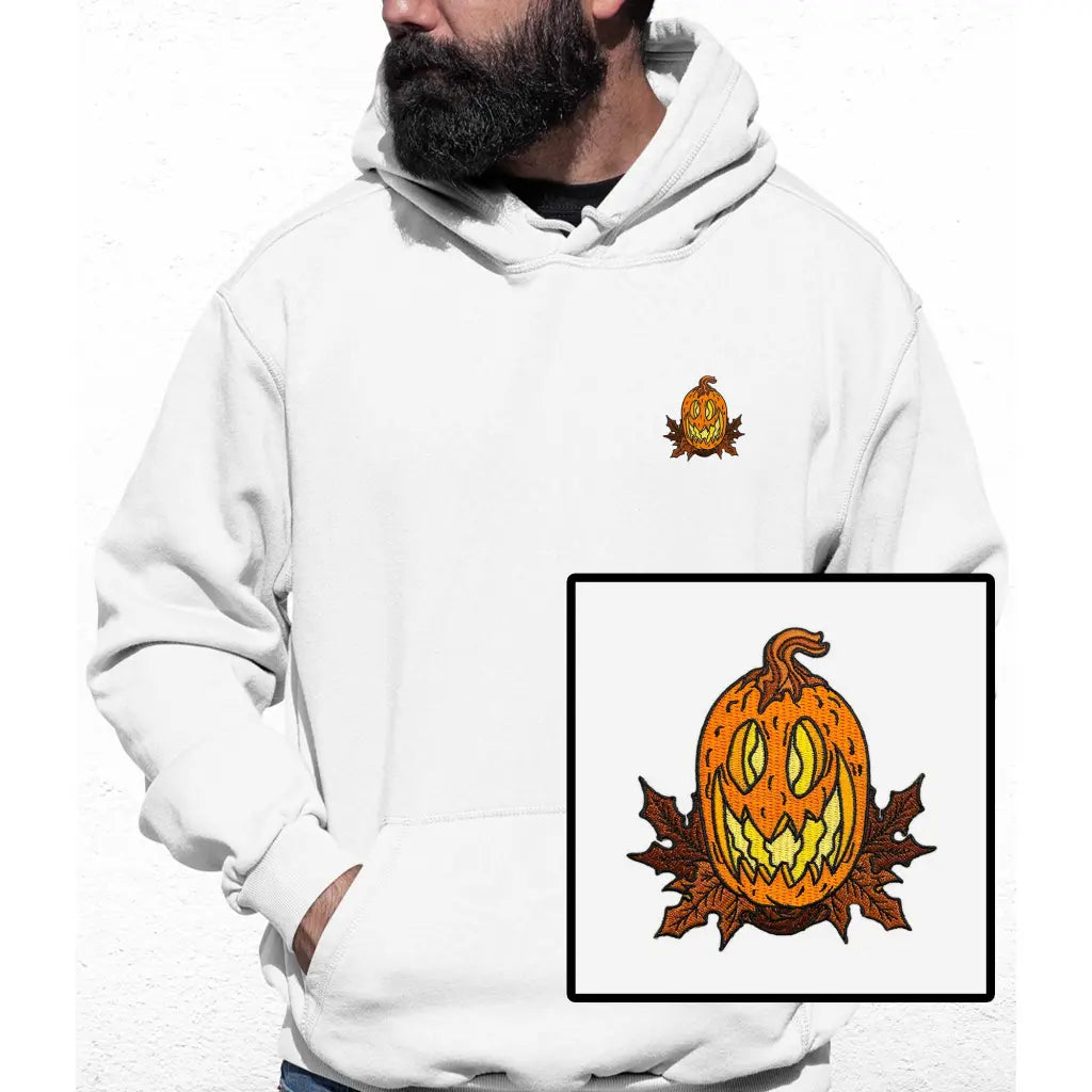 Pumpkin Leaf Embroidered Colour Hoodie - Tshirtpark.com