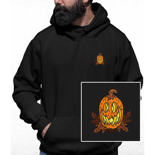 Pumpkin Leaf Embroidered Colour Hoodie - Tshirtpark.com