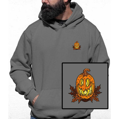 Pumpkin Leaf Embroidered Colour Hoodie - Tshirtpark.com