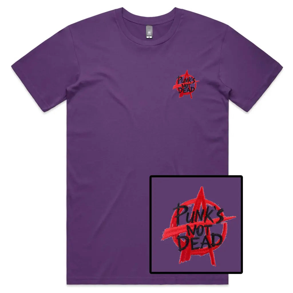 Punk’s Not Dead Embroidered T-Shirt - Tshirtpark.com